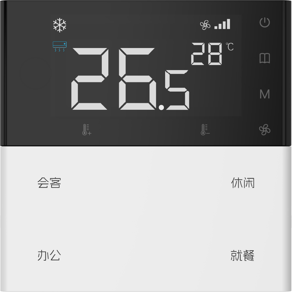 1开4键半屏温控（塑料白）